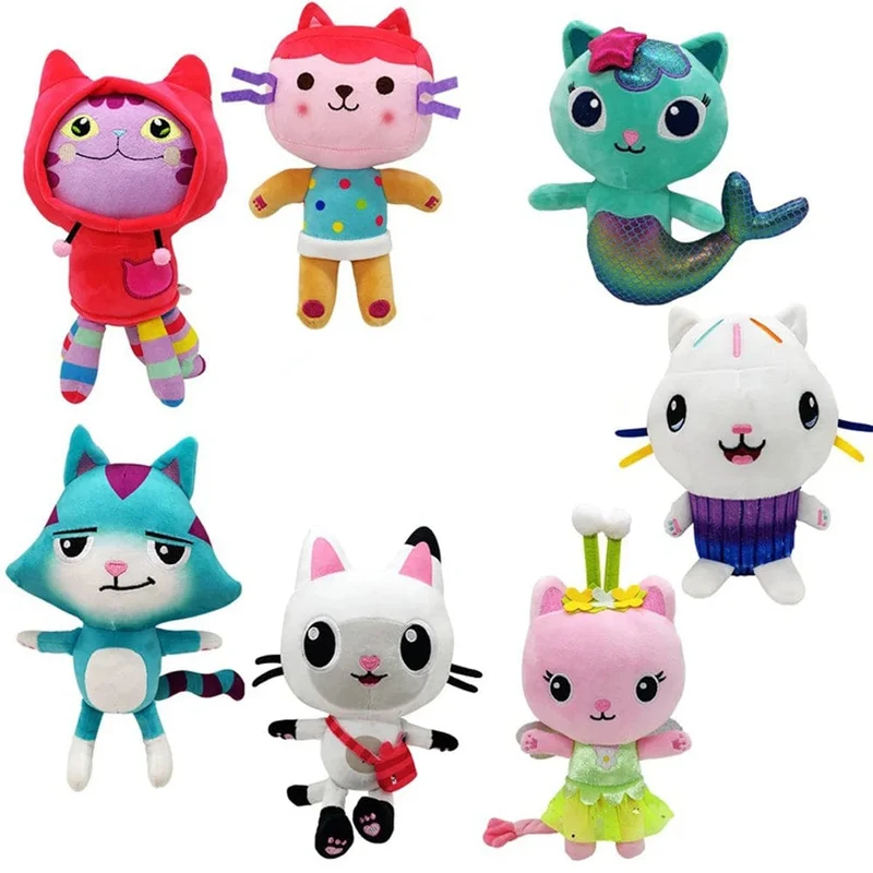 Tiere Plüsch Gabby Puppenhaus Schönes Plüsch Gaby Spielzeug Plüschhaus Katzenpuppe Cartoon Kuscheltiere Meerjungfrau Katze Plüschpuppen Kinder