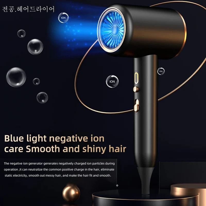 Neuer Hochgeschwindigkeits-Haartrockner, 2400 W, Hochleistungs-Negativ-Ionen-Haartrockner, extrem leise, empfohlener professioneller Haartrockner für Friseursalons zu Hause