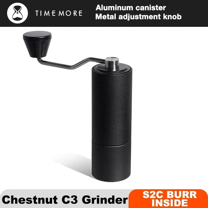 TIMEMORE Chestnut C3 Manuelle Kaffeemühle S2C Grat im Inneren Tragbare Handkaffeemühle mit doppelter Lagerpositionierung
