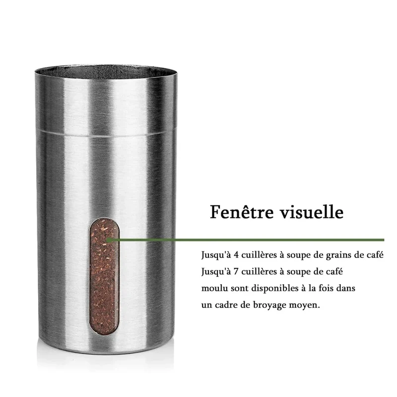 Manuelle Kaffeemühle Mini Edelstahl Handgefertigte Kaffeebohnenmühlen Mühle Schäumer Küchenwerkzeug Kaffeezubehör