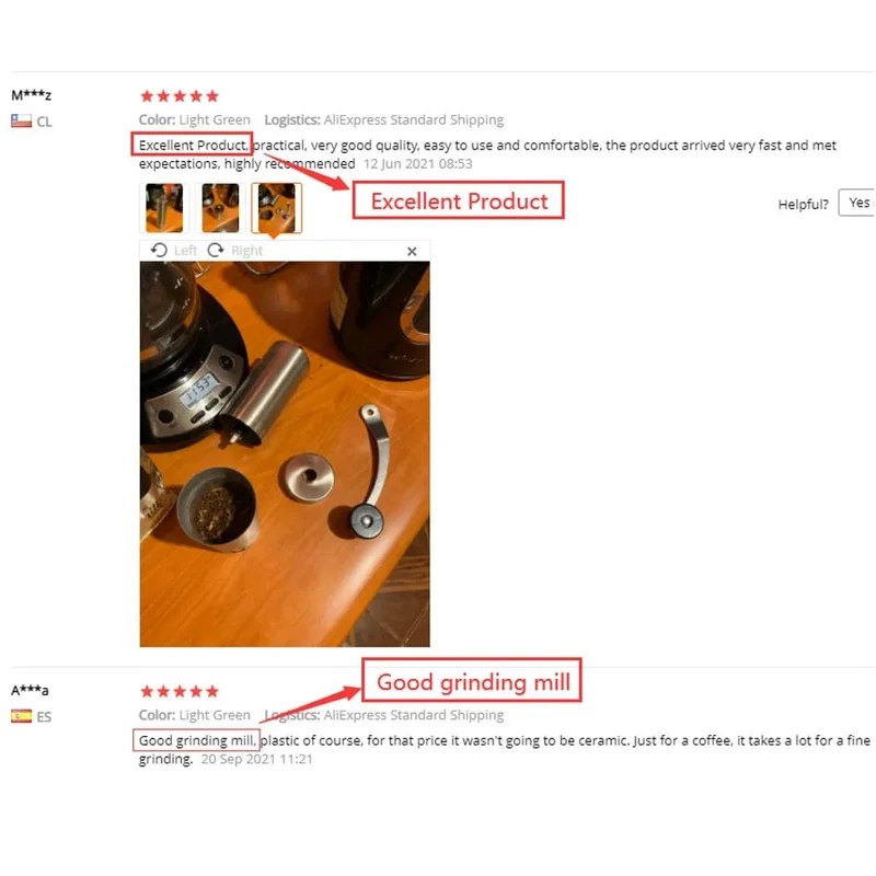 Manuelle Kaffeemühle Mini Edelstahl Handgefertigte Kaffeebohnenmühlen Mühle Schäumer Küchenwerkzeug Kaffeezubehör