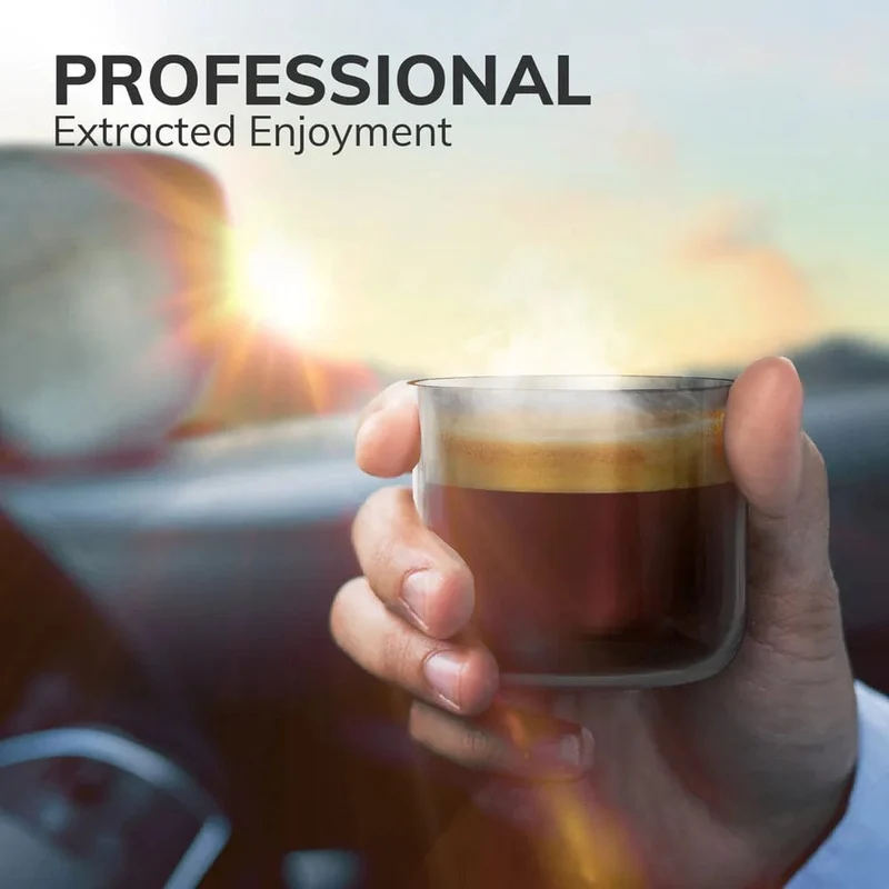 Tragbare Kaffeemaschine MIUI Kleine Espressomaschine DC12V Reisekaffeemaschine für Auto Outdoor Camping Backpacker Leicht
