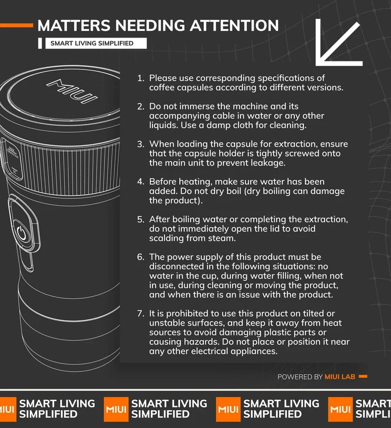 Tragbare Kaffeemaschine MIUI Kleine Espressomaschine DC12V Reisekaffeemaschine für Auto Outdoor Camping Backpacker Leicht