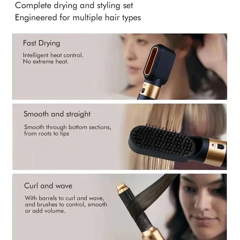 Neuer Haartrockner Multi Hair Styler 5 In1 Lockenstab Haarglätter Mit Haarbürste Haartrockner Für Haartrockner Haar Multi Styler