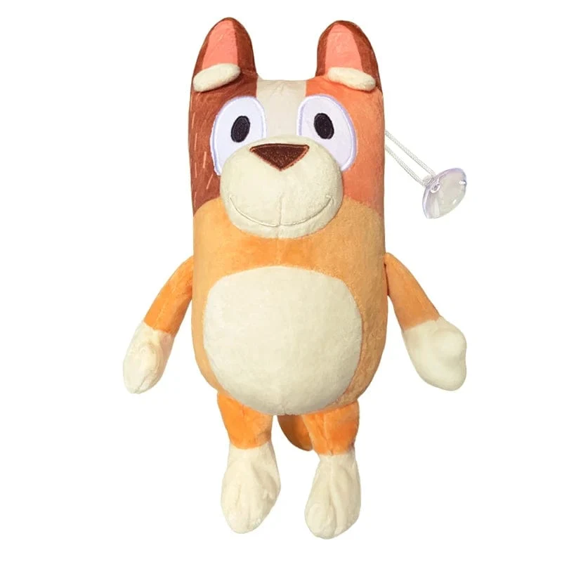 Bluey 28CM Anime Figuren Familie Bingo Plüsch Puppen Animation Peripherie Hund Papa Bandit und Mama Chili Stofftiere Kinder Geschenk