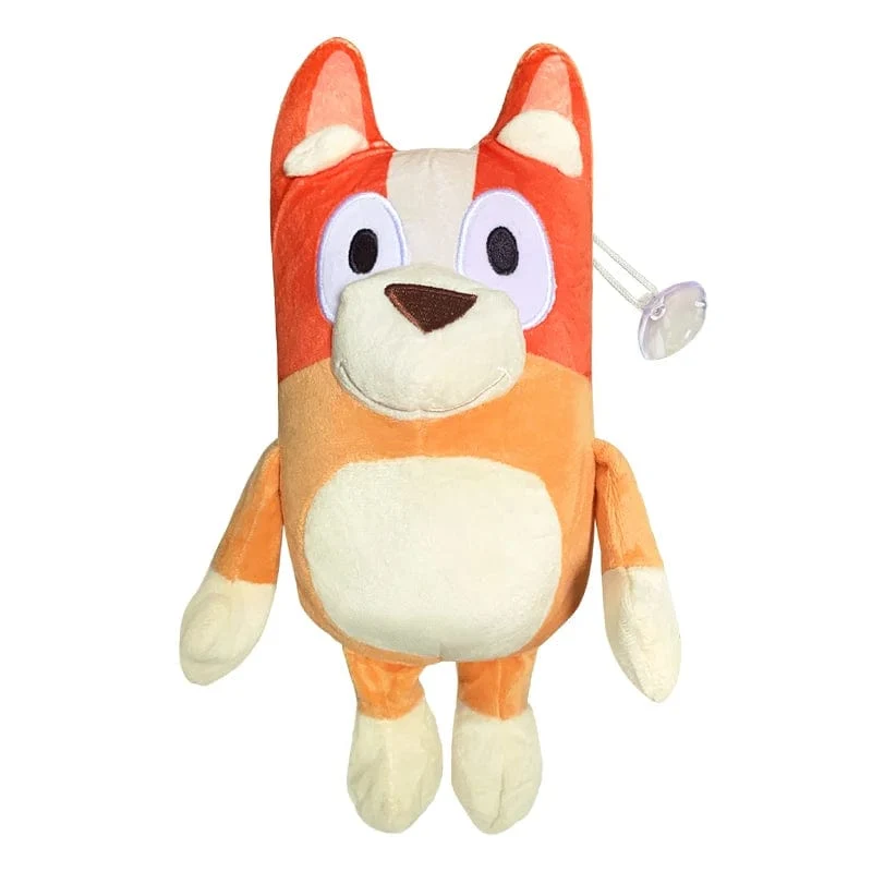 Bluey 28CM Anime Figuren Familie Bingo Plüsch Puppen Animation Peripherie Hund Papa Bandit und Mama Chili Stofftiere Kinder Geschenk