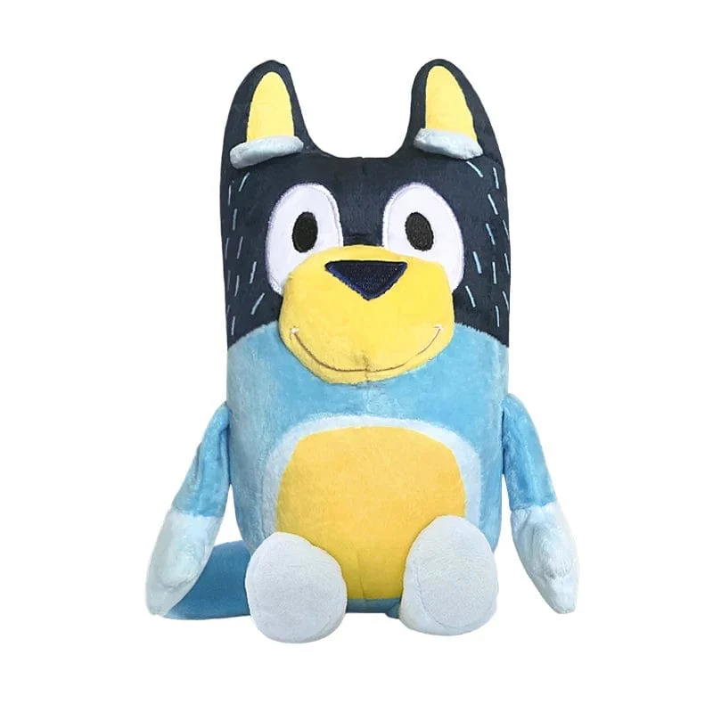 Bluey 28CM Anime Figuren Familie Bingo Plüsch Puppen Animation Peripherie Hund Papa Bandit und Mama Chili Stofftiere Kinder Geschenk