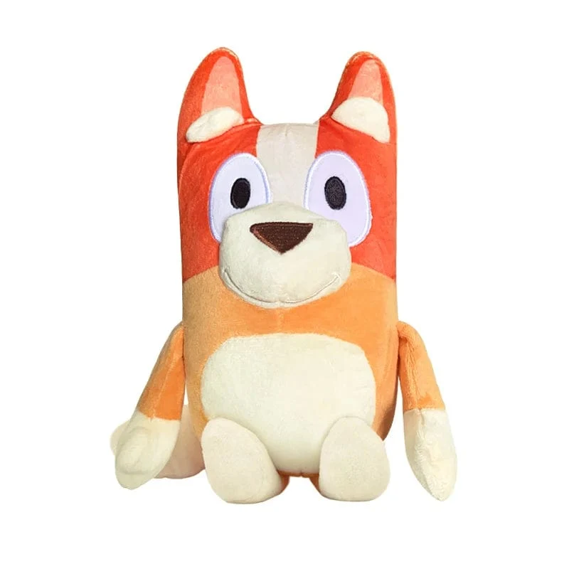 Bluey 28CM Anime Figuren Familie Bingo Plüsch Puppen Animation Peripherie Hund Papa Bandit und Mama Chili Stofftiere Kinder Geschenk