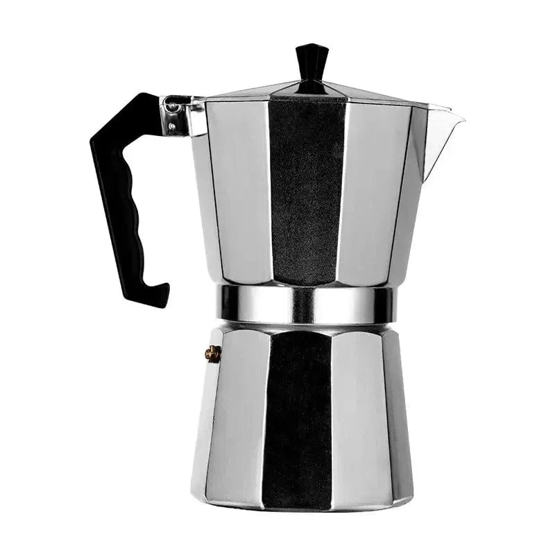 Italienische Kaffeemaschine aus Aluminium, Mokka-Espresso-Kanne, Kaffeemaschine, Moka-Kanne, Espresso-Shot-Maker, Espressomaschine