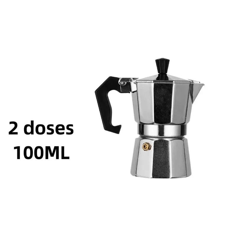 Italienische Kaffeemaschine aus Aluminium, Mokka-Espresso-Kanne, Kaffeemaschine, Moka-Kanne, Espresso-Shot-Maker, Espressomaschine