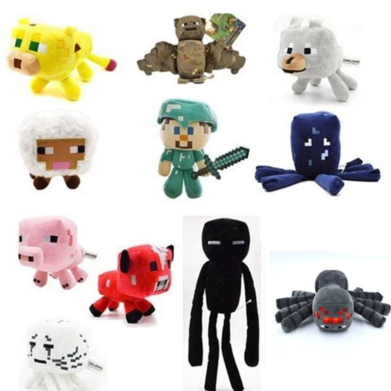 1PC Spielfigur Minecraft Tier Plüsch Puppe Spielzeug Schwein Enderman Creeper Schaf Plushie Soft Collection Puppe