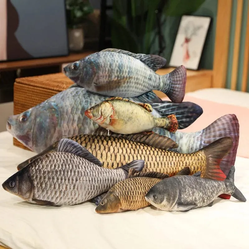30-100 cm Simulation Lustiger Fisch Plüschtiere Gefülltes weiches Tier Karpfen Plüschkissen Kreatives Schlafkissen für Kinder Mädchen Weihnachtsgeschenk