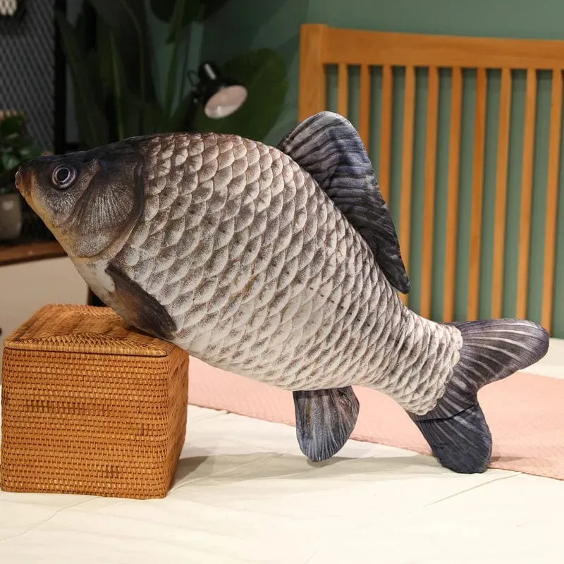 30-100 cm Simulation Lustiger Fisch Plüschtiere Gefülltes weiches Tier Karpfen Plüschkissen Kreatives Schlafkissen für Kinder Mädchen Weihnachtsgeschenk
