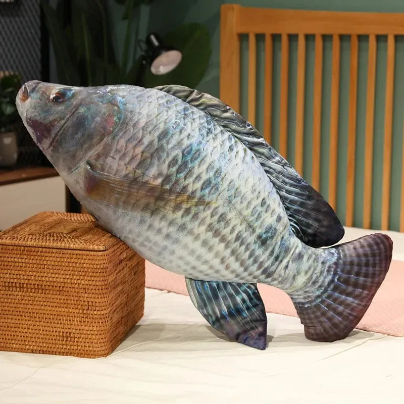 30-100 cm Simulation Lustiger Fisch Plüschtiere Gefülltes weiches Tier Karpfen Plüschkissen Kreatives Schlafkissen für Kinder Mädchen Weihnachtsgeschenk