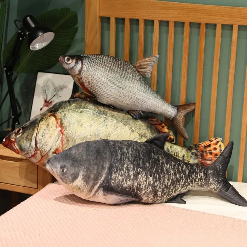 30-100 cm Simulation Lustiger Fisch Plüschtiere Gefülltes weiches Tier Karpfen Plüschkissen Kreatives Schlafkissen für Kinder Mädchen Weihnachtsgeschenk