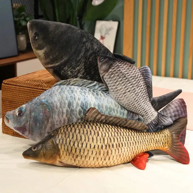 30-100 cm Simulation Lustiger Fisch Plüschtiere Gefülltes weiches Tier Karpfen Plüschkissen Kreatives Schlafkissen für Kinder Mädchen Weihnachtsgeschenk
