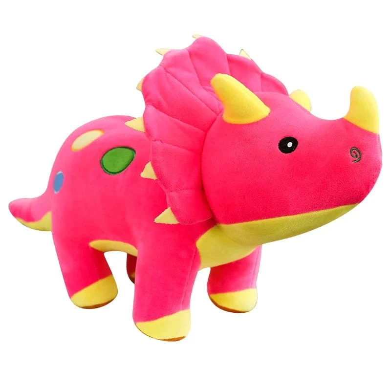 Kreatives großes Plüsch-weiches Triceratops Stegosaurus-Plüschtier Dinosaurierpuppe Stofftier Kinder Dinosaurier Spielzeug Geburtstagsgeschenke