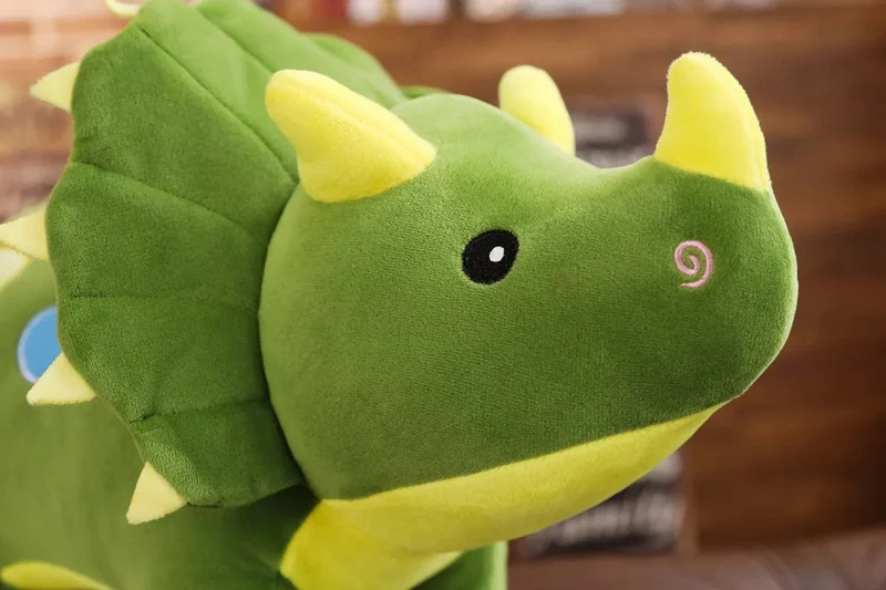 Kreatives großes Plüsch-weiches Triceratops Stegosaurus-Plüschtier Dinosaurierpuppe Stofftier Kinder Dinosaurier Spielzeug Geburtstagsgeschenke