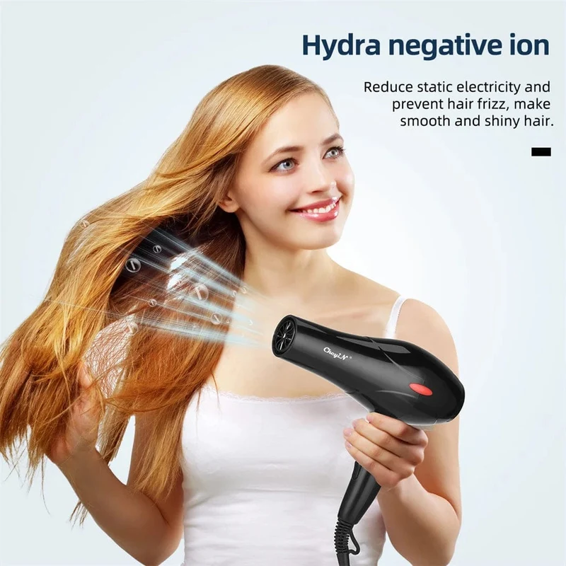 CkeyiN 1600W Haartrockner, professioneller Negativ-Ionen-Föhn, Heimgebrauch, Heiß-/Kalt-Föhn, Salon-Föhn, Diffusor, Konzentratordüse