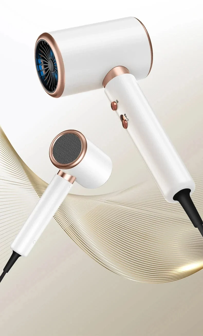 Haartrockner, Hochgeschwindigkeits-Elektroturbinen-Luftstrom, Geräuscharm, Konstante Temperatur und schnelles Trocknen, Geeignet für Heimsalons