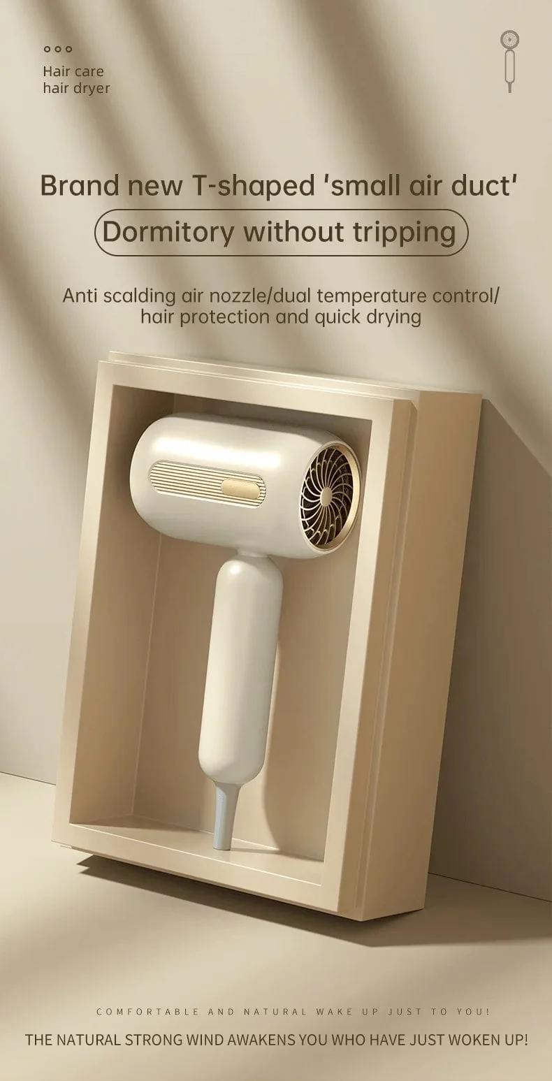 Haartrockner, Hochgeschwindigkeits-Elektroturbinen-Luftstrom, Geräuscharm, Konstante Temperatur und schnelles Trocknen, Geeignet für Heimsalons