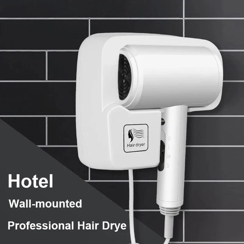 220 V Wandmontierter Haartrockner Hotelbadezimmer-Haartrockner Professioneller Haartrockner mit konstanter Temperatur und Halterbasis, freies Stanzen
