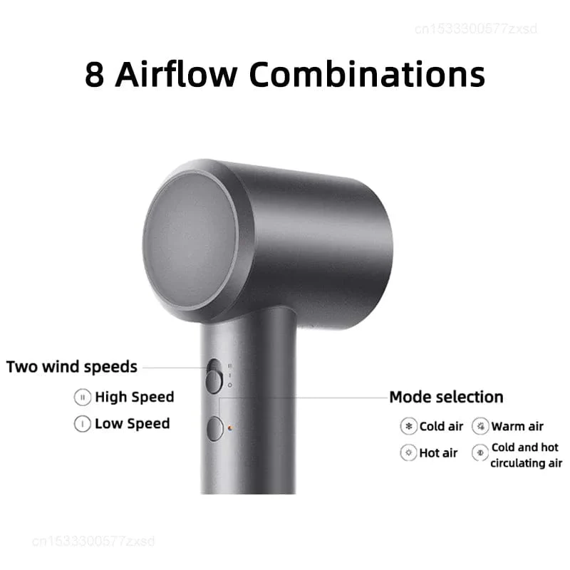 Xiaomi Mijia Elektrischer Haartrockner H501 Hochgeschwindigkeits-Negativionen 110,000 U/min Professionelle Haarpflege 62 m/s Wind 1600 W Schnelltrocknen