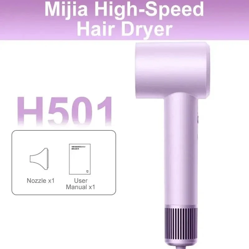 Xiaomi Mijia Elektrischer Haartrockner H501 Hochgeschwindigkeits-Negativionen 110,000 U/min Professionelle Haarpflege 62 m/s Wind 1600 W Schnelltrocknen
