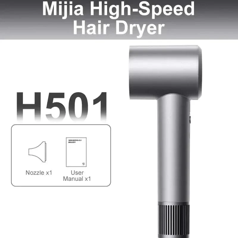 Xiaomi Mijia Elektrischer Haartrockner H501 Hochgeschwindigkeits-Negativionen 110,000 U/min Professionelle Haarpflege 62 m/s Wind 1600 W Schnelltrocknen