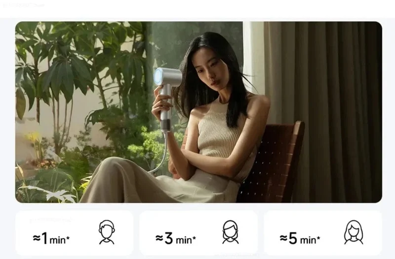 Xiaomi Mijia Elektrischer Haartrockner H501 Hochgeschwindigkeits-Negativionen 110,000 U/min Professionelle Haarpflege 62 m/s Wind 1600 W Schnelltrocknen