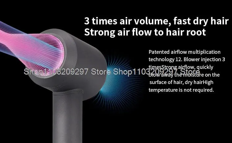Super-Haartrockner, blattloser Haartrockner, persönliche Haarpflege, Styling, Negativ-Ionen-Tool, Konstante Anionen, elektrische Haartrockner