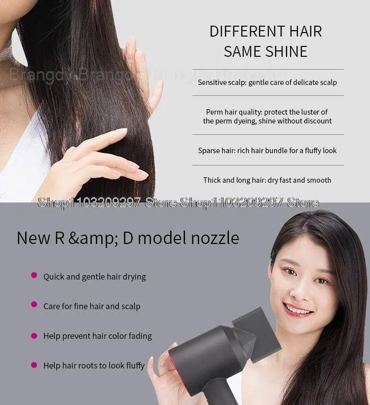 Super-Haartrockner, blattloser Haartrockner, persönliche Haarpflege, Styling, Negativ-Ionen-Tool, Konstante Anionen, elektrische Haartrockner