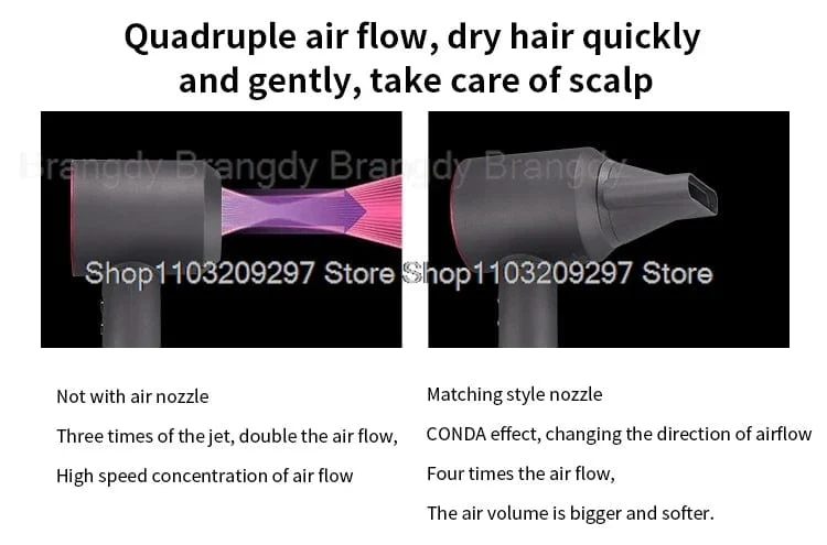 Super-Haartrockner, blattloser Haartrockner, persönliche Haarpflege, Styling, Negativ-Ionen-Tool, Konstante Anionen, elektrische Haartrockner