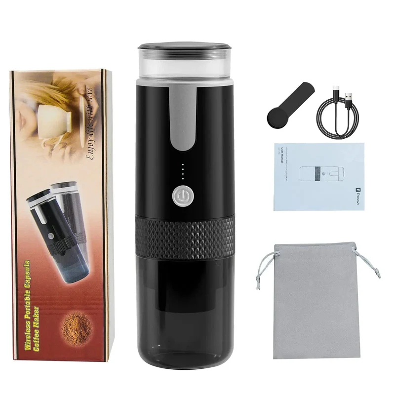 2024 neue tragbare Kaffeemaschine Kaffeemaschine Elektrische Kapsel gemahlener Kaffee Brewer Fit für Kaffeepulver und Kaffee Capsul