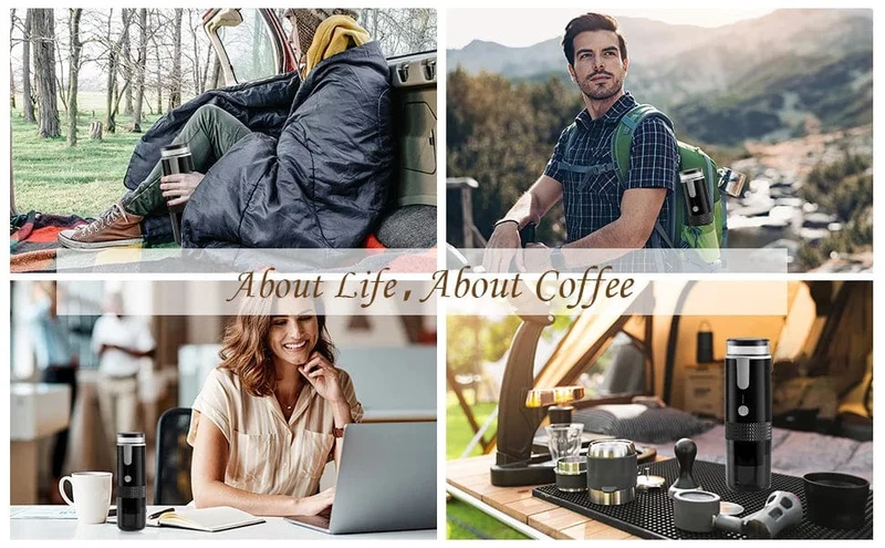 2024 neue tragbare Kaffeemaschine Kaffeemaschine Elektrische Kapsel gemahlener Kaffee Brewer Fit für Kaffeepulver und Kaffee Capsul