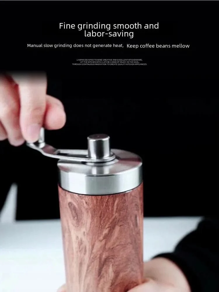 Tragbares manuelles Kaffeemühlen-Espressomaschinen-Set, handgekurbelte Bohnenmühle, Espressomaschine, geeignet für Zuhause und unterwegs