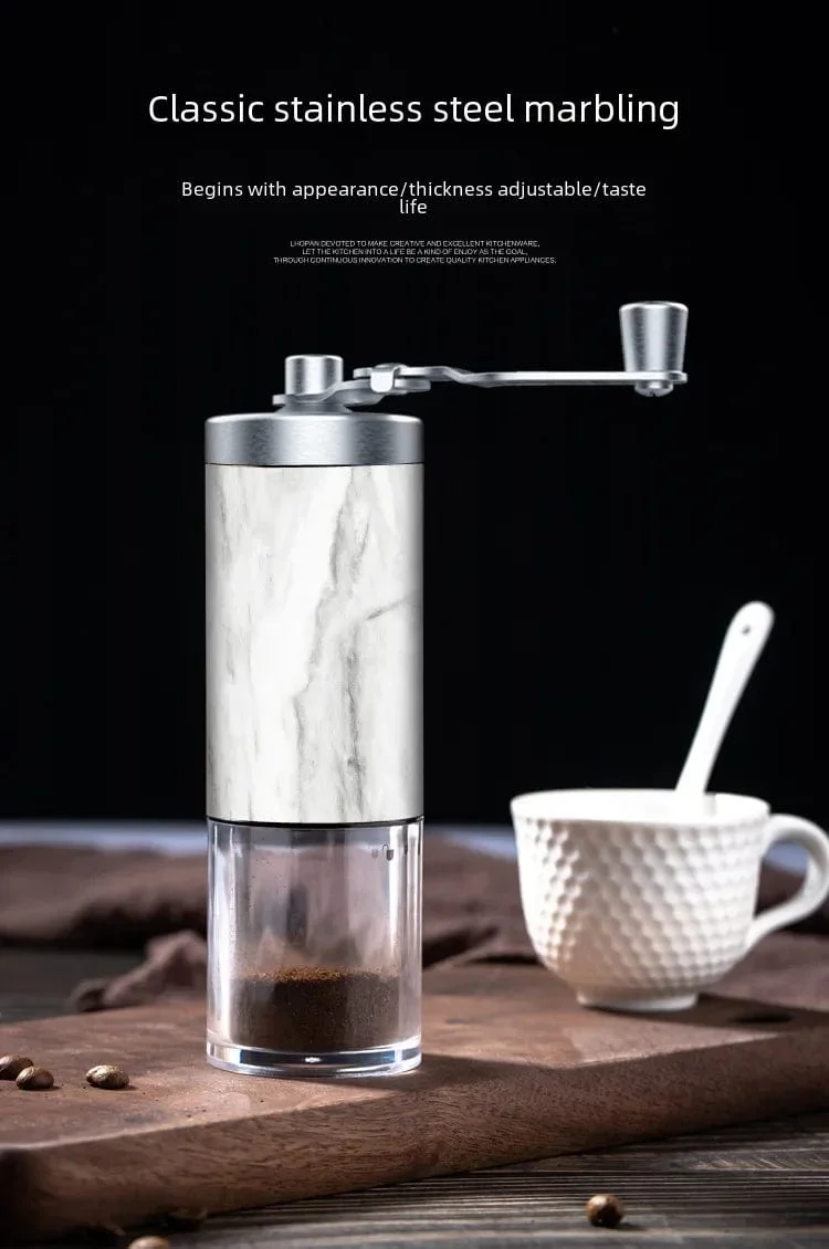 Tragbares manuelles Kaffeemühlen-Espressomaschinen-Set, handgekurbelte Bohnenmühle, Espressomaschine, geeignet für Zuhause und unterwegs