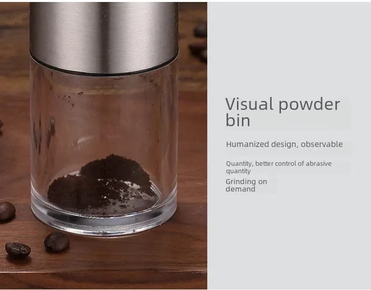 Tragbares manuelles Kaffeemühlen-Espressomaschinen-Set, handgekurbelte Bohnenmühle, Espressomaschine, geeignet für Zuhause und unterwegs