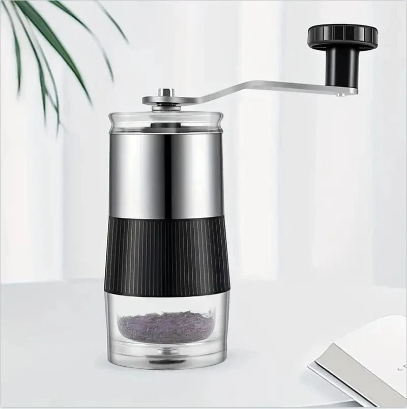 Neu Mini Hand Schütteln Manuelle Schleifen Bequem Edelstahl Keramik Core Kaffee Bean Grinder Visuelle Kaffee