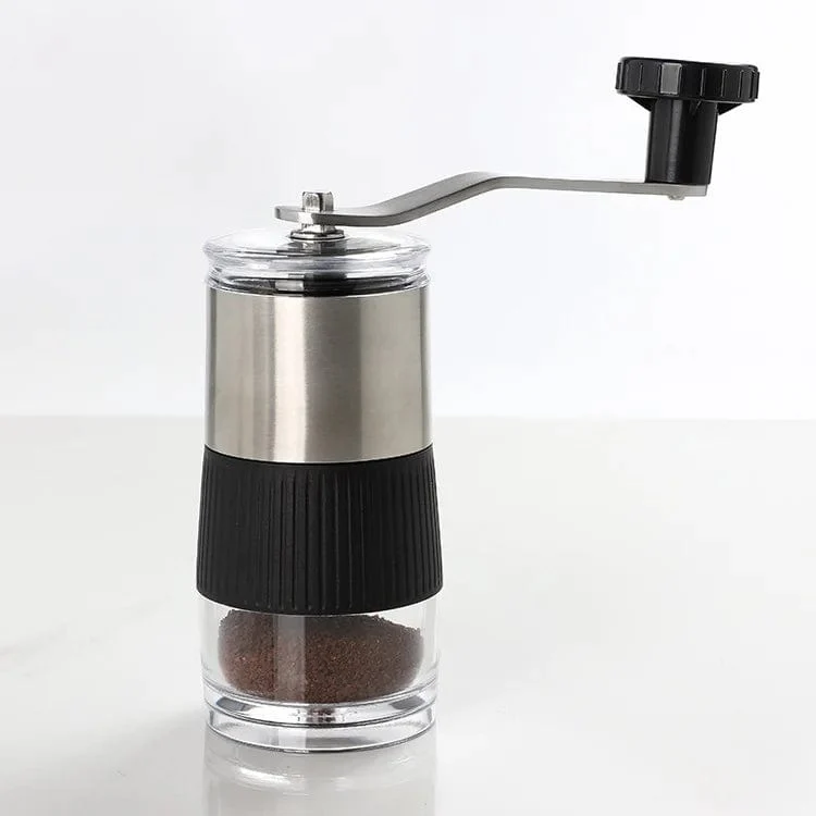Neu Mini Hand Schütteln Manuelle Schleifen Bequem Edelstahl Keramik Core Kaffee Bean Grinder Visuelle Kaffee