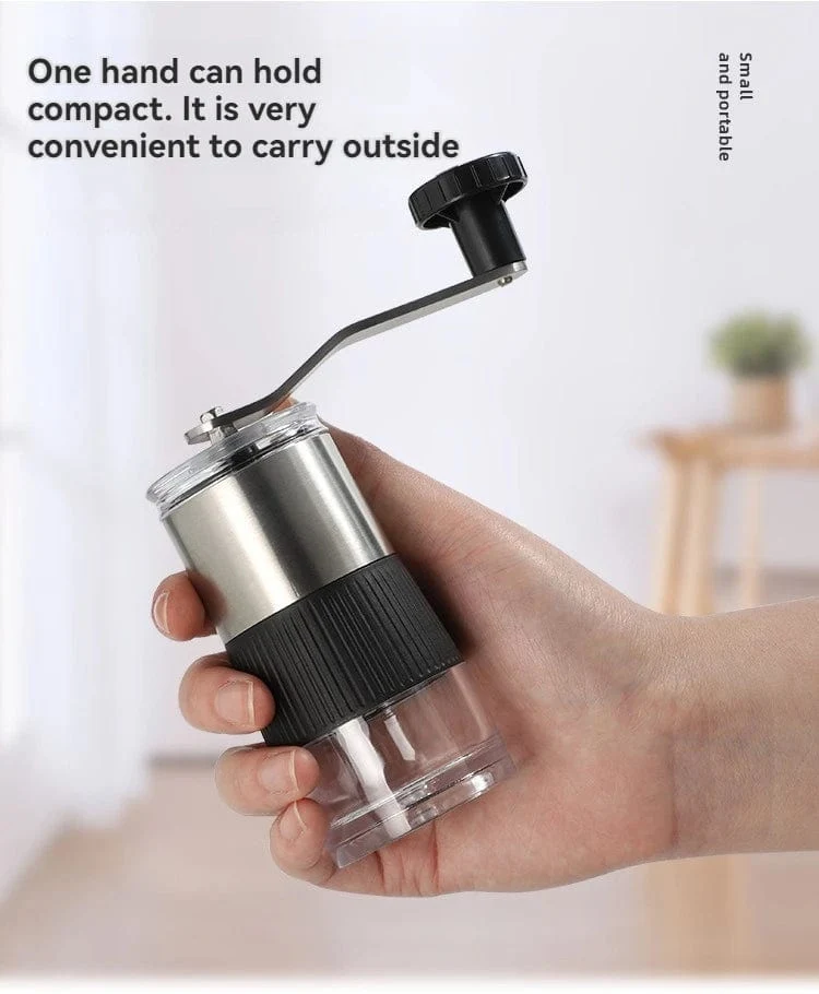 Neu Mini Hand Schütteln Manuelle Schleifen Bequem Edelstahl Keramik Core Kaffee Bean Grinder Visuelle Kaffee