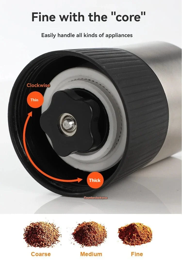 Neu Mini Hand Schütteln Manuelle Schleifen Bequem Edelstahl Keramik Core Kaffee Bean Grinder Visuelle Kaffee