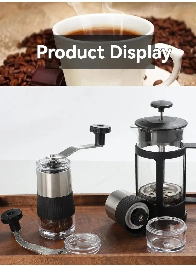Neu Mini Hand Schütteln Manuelle Schleifen Bequem Edelstahl Keramik Core Kaffee Bean Grinder Visuelle Kaffee