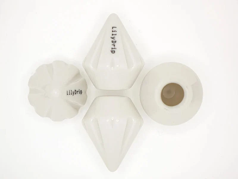 Lilydrip Kaffeefilter-Transformator, Keramik-Pour-Over-Kaffeemaschinen-Set, verbessert die Tropfflussrate, Kaffeezubehör für die Kaffeebar
