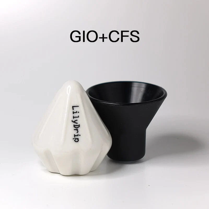 Lilydrip Kaffeefilter-Transformator, Keramik-Pour-Over-Kaffeemaschinen-Set, verbessert die Tropfflussrate, Kaffeezubehör für die Kaffeebar