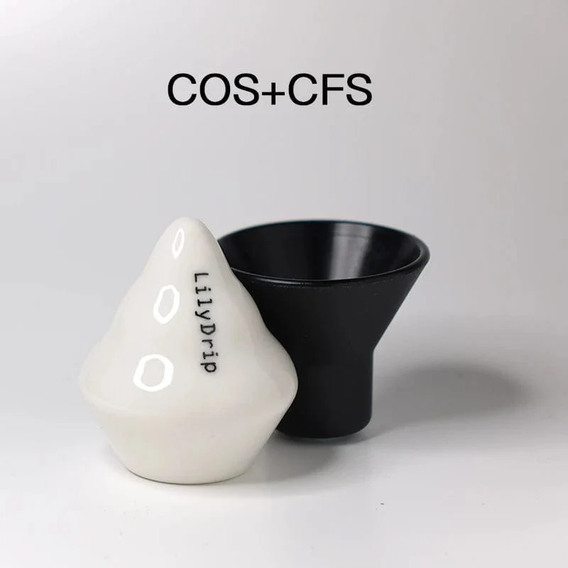Lilydrip Kaffeefilter-Transformator, Keramik-Pour-Over-Kaffeemaschinen-Set, verbessert die Tropfflussrate, Kaffeezubehör für die Kaffeebar