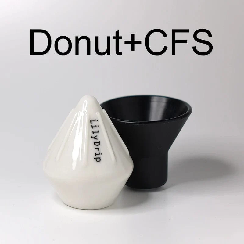 Lilydrip Kaffeefilter-Transformator, Keramik-Pour-Over-Kaffeemaschinen-Set, verbessert die Tropfflussrate, Kaffeezubehör für die Kaffeebar