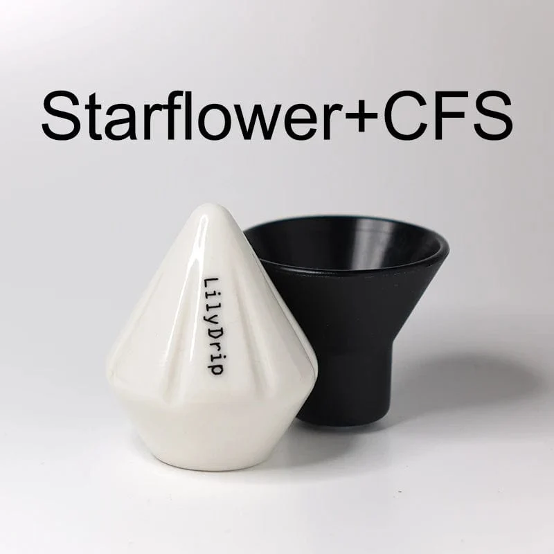 Lilydrip Kaffeefilter-Transformator, Keramik-Pour-Over-Kaffeemaschinen-Set, verbessert die Tropfflussrate, Kaffeezubehör für die Kaffeebar