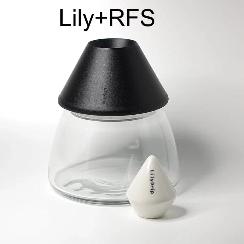 Lilydrip Kaffeefilter-Transformator, Keramik-Pour-Over-Kaffeemaschinen-Set, verbessert die Tropfflussrate, Kaffeezubehör für die Kaffeebar