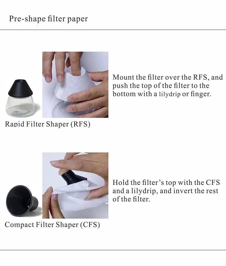 Lilydrip Kaffeefilter-Transformator, Keramik-Pour-Over-Kaffeemaschinen-Set, verbessert die Tropfflussrate, Kaffeezubehör für die Kaffeebar